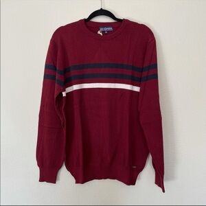 NWT Paul Parker red & white striped crewneck sweater sz.L